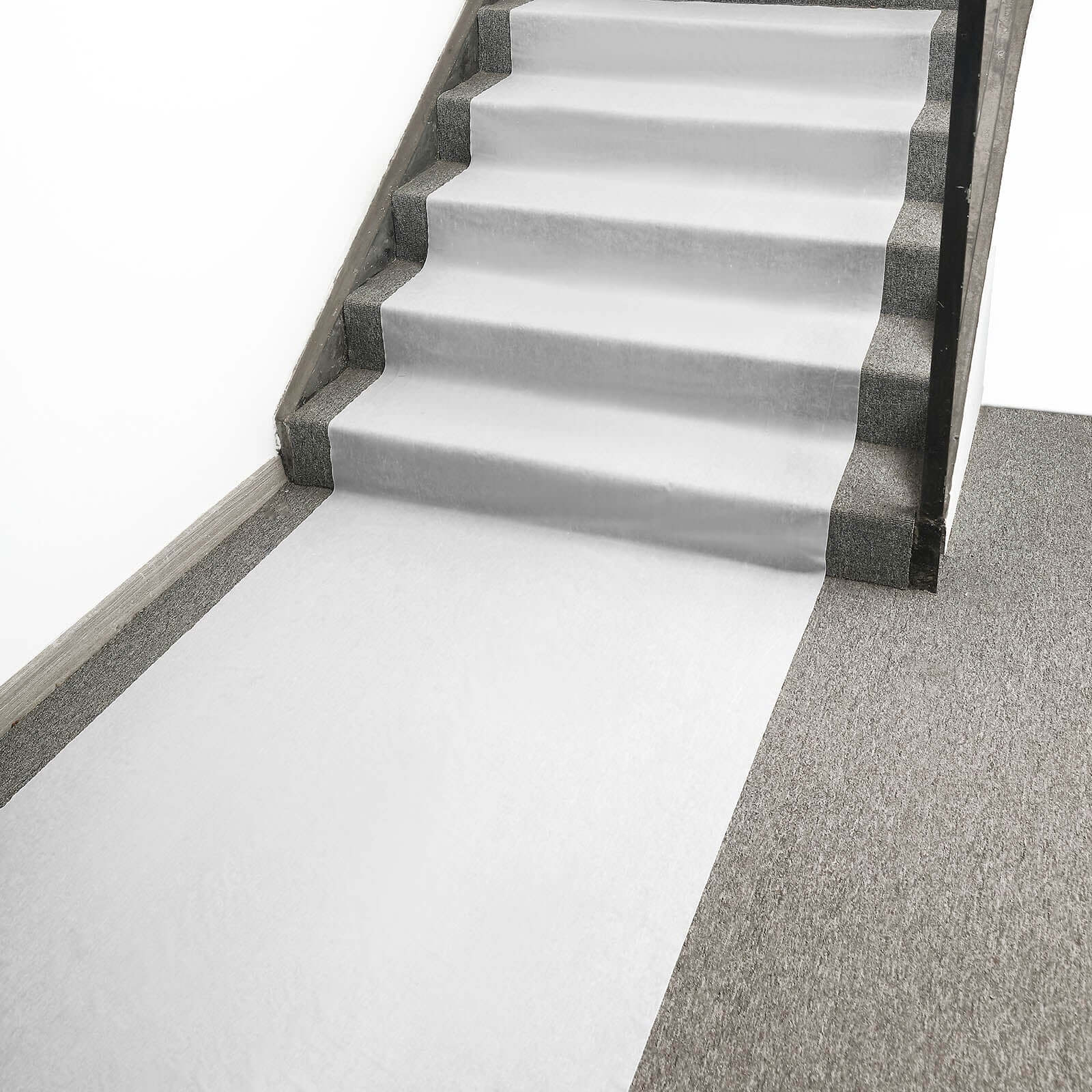 40"x100ft White PVC Aisle Runner