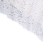 Sequin 90"x156" Rectangle Tablecloth White - Seamless Big Payette Table Cover
