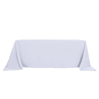 Polyester 90"x132" Rectangle Tablecloth White - Seamless Wrinkle-Resistant Design for Luxe Celebrations