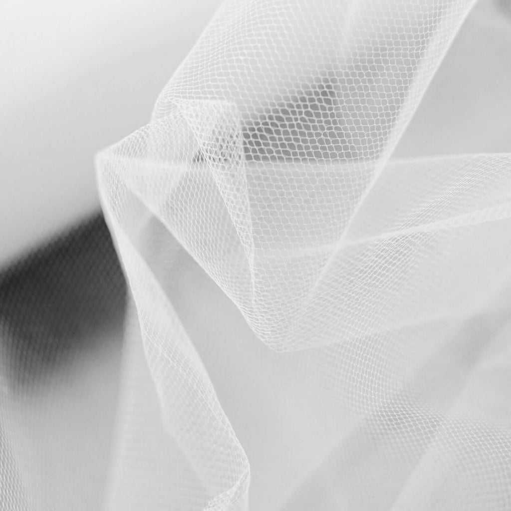 18"x100 Yards White Tulle Fabric Bolt, Sheer Fabric Spool Roll For Crafts