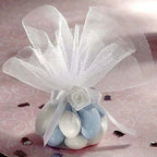 25 Pack 9" Chocolate Sheer Nylon Tulle Circles Favor Wrap, DIY Craft Fabric