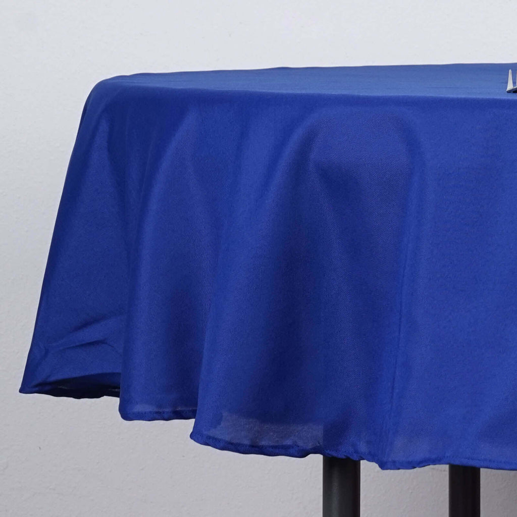 Polyester 70" Round Tablecloth Royal Blue - Durable & Wrinkle-Resistant Table Cover