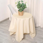 Polyester Square 54"x54" Tablecloth Beige - Wrinkle-Resistant & Durable Table Cover