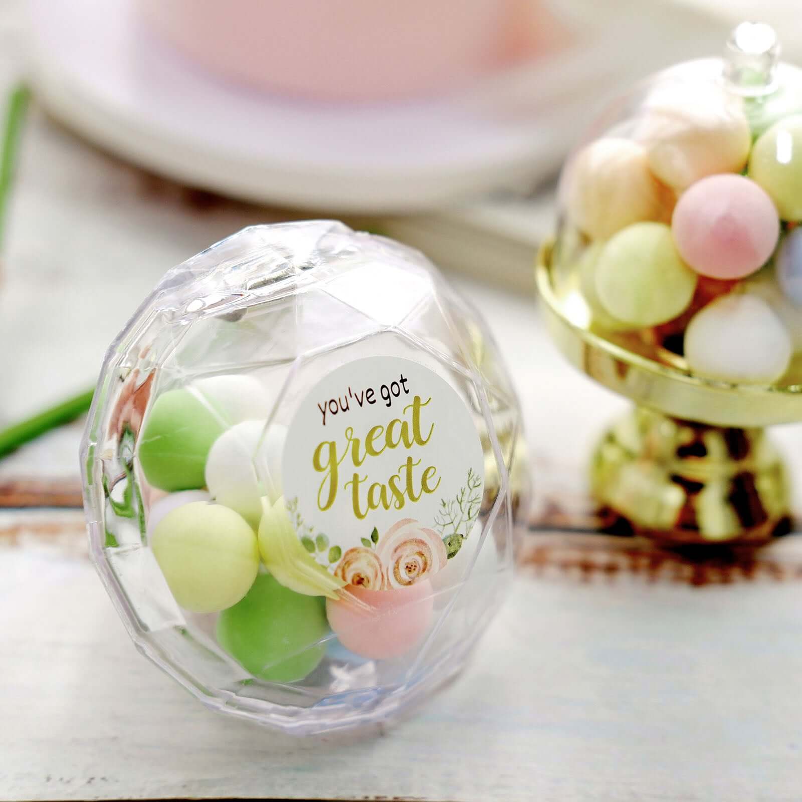 500Pcs 1.5" Thank You Themed Assorted Text Floral Stickers Roll, Labels For DIY Envelope Seal - Round