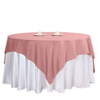 Polyester 70"x70" Table Overlay Square Tablecloth Dusty Rose - Wrinkle-Resistant & Durable Table Cover