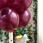 25 Pack 12" Shiny Pearl Eggplant Latex Helium or Air Balloons