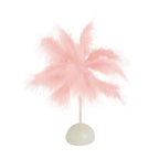 Table Lamp Feather Design Blush LED Battery Operated - Cordless Wedding Centerpiece 15" - Bell Racket Store