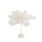 Table Lamp Ostrich Feather Design White LED Battery Operated - Cordless Wedding Centerpiece 15" - Bell Racket Store