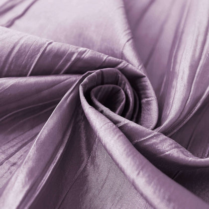 Taffeta 120" Round Tablecloth Violet Amethyst - Seamless Accordion Crinkle Table Cover - Bell Racket Store