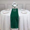Taffeta 12"x108" Table Runner Hunter Emerald Green - Accordion Crinkle Design - Bell Racket Store