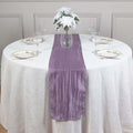 Taffeta 12"x108" Table Runner Violet Amethyst - Accordion Crinkle Design - Bell Racket Store