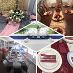 Taffeta 12"x108" Table Runner Violet Amethyst - Accordion Crinkle Design - Bell Racket Store