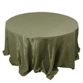 Taffeta 132" Round Tablecloth Dusty Sage Green - Seamless Accordion Crinkle Table Cover - Bell Racket Store
