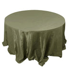 Taffeta 132" Round Tablecloth Dusty Sage Green - Seamless Accordion Crinkle Table Cover - Bell Racket Store