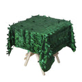 Taffeta 54"x54" Square Tablecloth Green 3D Leaf Petal Table Cover
