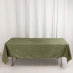 Taffeta 60"x102" Rectangle Tablecloth Dusty Sage Green - Accordion Crinkle Table Cover - Bell Racket Store