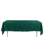 Taffeta 60"x102" Rectangle Tablecloth Hunter Emerald Green - Accordion Crinkle Table Cover - Bell Racket Store