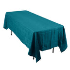 Taffeta 60"x102" Rectangle Tablecloth Teal - Accordion Crinkle Table Cover - Bell Racket Store