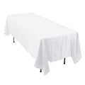 Taffeta 60"x102" Rectangle Tablecloth White - Accordion Crinkle Design for Modern Gatherings
