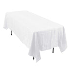 Taffeta 60"x102" Rectangle Tablecloth White - Accordion Crinkle Design for Modern Gatherings