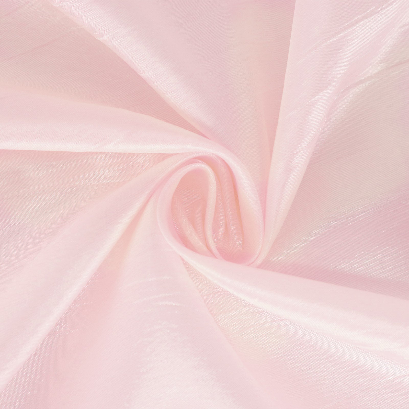 Taffeta 72"x72" Table Overlay Square Tablecloth Blush - Accordion Crinkle Table Cover - Bell Racket Store