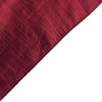 Taffeta 72"x72" Table Overlay Square Tablecloth Burgundy - Accordion Crinkle Table Cover - Bell Racket Store