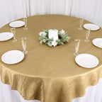 Taffeta 72"x72" Table Overlay Square Tablecloth Gold - Accordion Crinkle Design for Stylish Events - Bell Racket Store
