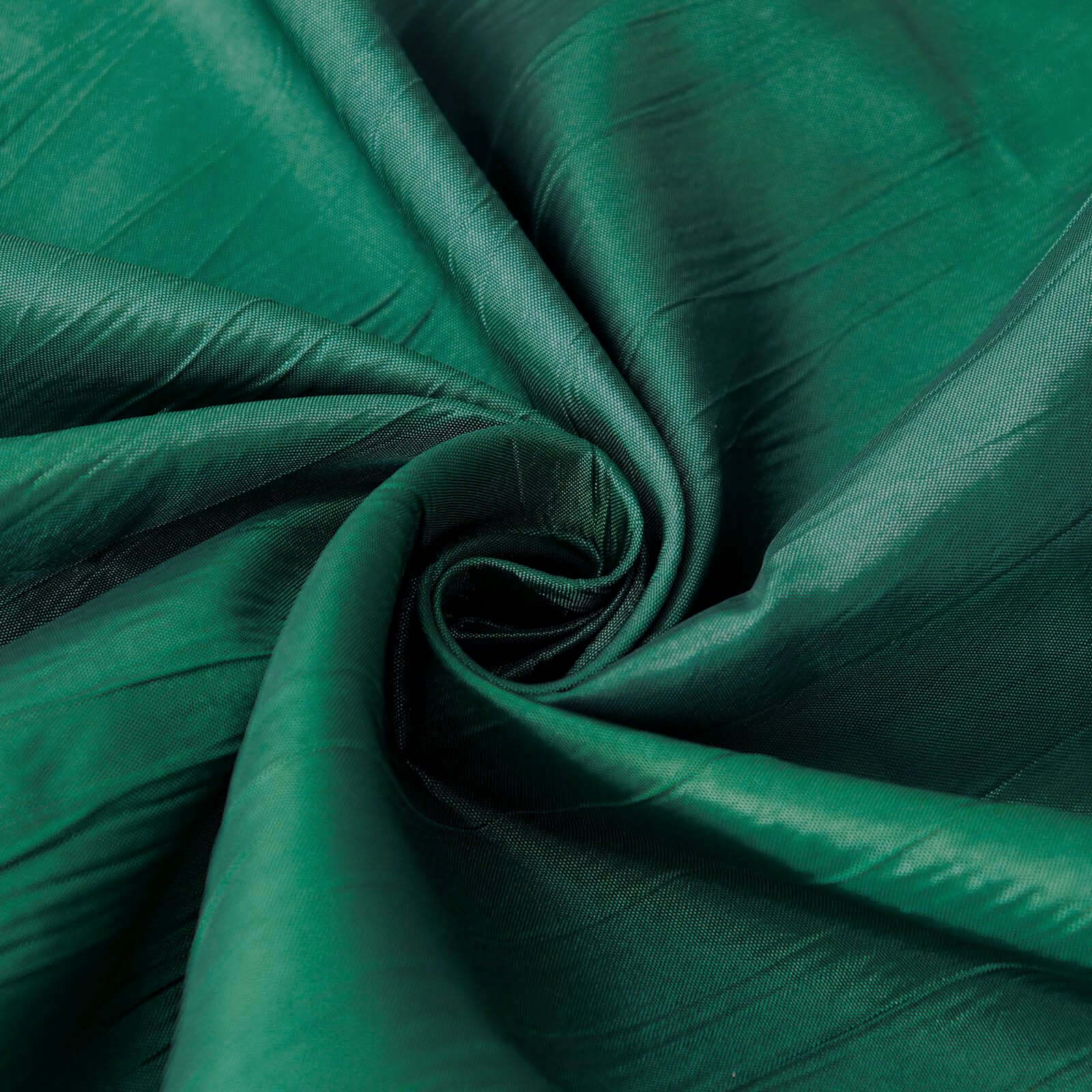 Taffeta 72"x72" Table Overlay Square Tablecloth Hunter Emerald Green - Accordion Crinkle Table Cover - Bell Racket Store