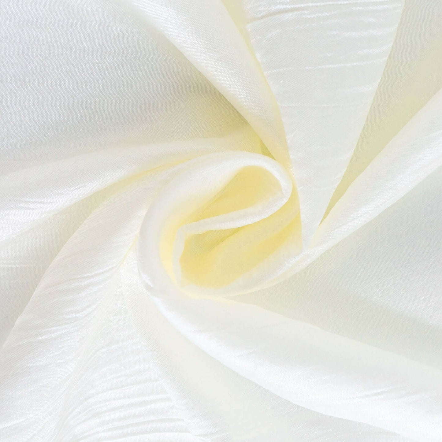 Taffeta 72"x72" Table Overlay Square Tablecloth Ivory - Accordion Crinkle Table Cover - Bell Racket Store