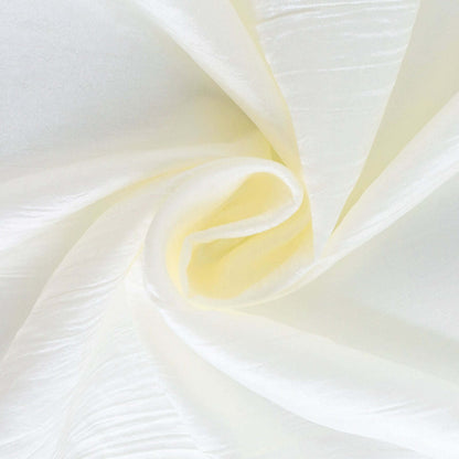 Taffeta 72"x72" Table Overlay Square Tablecloth Ivory - Accordion Crinkle Table Cover - Bell Racket Store