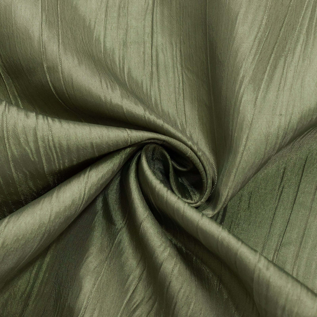Taffeta 90"x132" Rectangle Tablecloth Dusty Sage Green - Seamless Accordion Crinkle Table Cover - Bell Racket Store