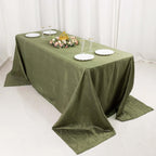 Taffeta 90"x132" Rectangle Tablecloth Dusty Sage Green - Seamless Accordion Crinkle Table Cover - Bell Racket Store