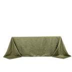 Taffeta 90"x132" Rectangle Tablecloth Dusty Sage Green - Seamless Accordion Crinkle Table Cover - Bell Racket Store