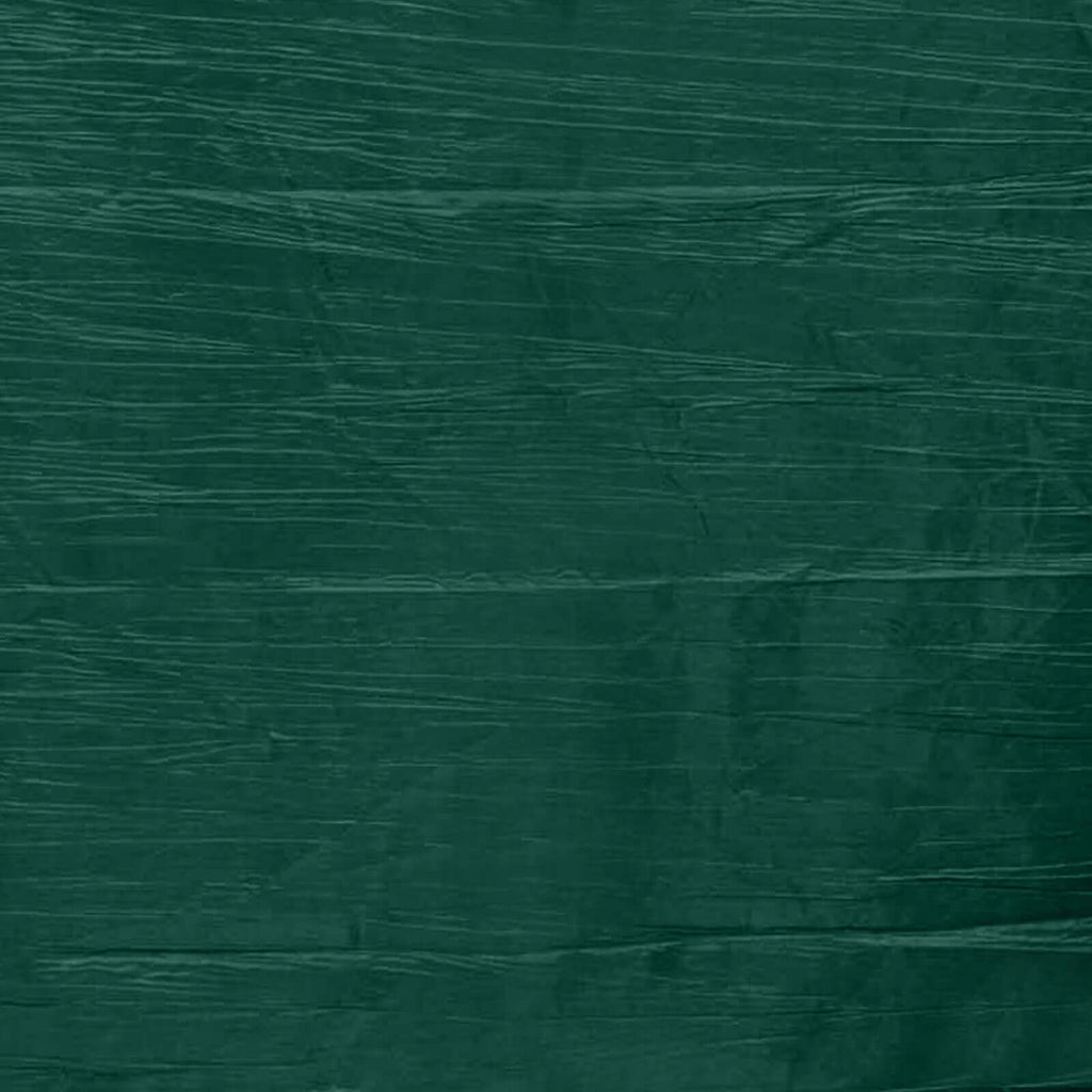 Taffeta 90"x132" Rectangle Tablecloth Hunter Emerald Green - Seamless Accordion Crinkle Table Cover - Bell Racket Store