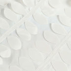 Taffeta 90"x132" Rectangle Tablecloth Ivory | 3D Leaf Petal Design Seamless Table Cover - Bell Racket Store