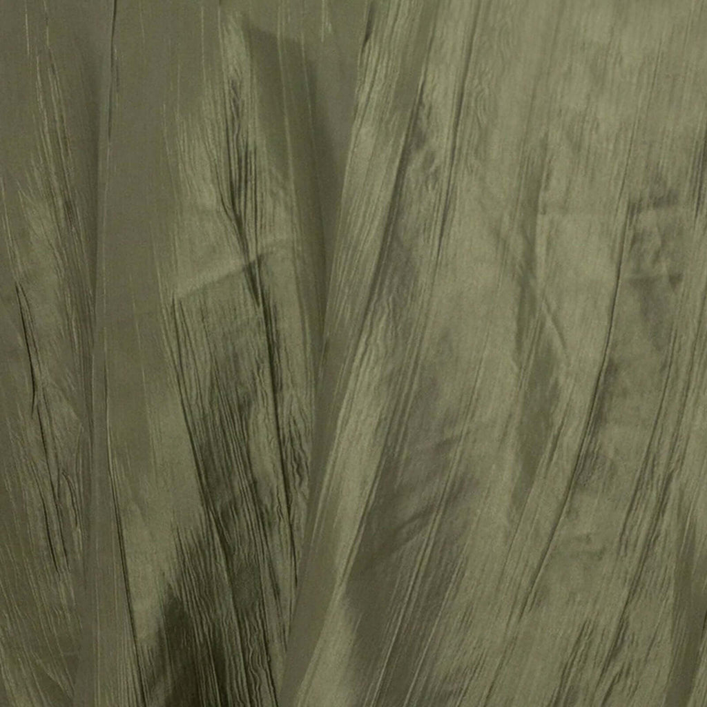 Taffeta 90"x156" Rectangle Tablecloth Dusty Sage Green - Accordion Crinkle Seamless Table Cover - Bell Racket Store