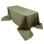 Taffeta 90"x156" Rectangle Tablecloth Dusty Sage Green - Accordion Crinkle Seamless Table Cover - Bell Racket Store