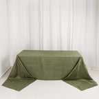 Taffeta 90"x156" Rectangle Tablecloth Dusty Sage Green - Accordion Crinkle Seamless Table Cover - Bell Racket Store