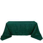 Taffeta 90"x156" Rectangle Tablecloth Hunter Emerald Green - Accordion Crinkle Seamless Table Cover - Bell Racket Store