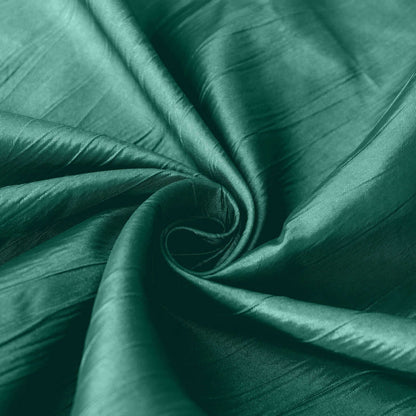 Taffeta 90"x156" Rectangle Tablecloth Hunter Emerald Green - Accordion Crinkle Seamless Table Cover - Bell Racket Store