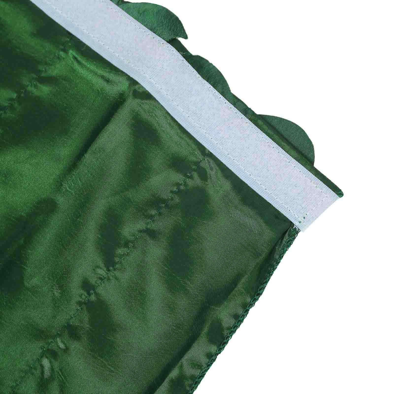 Taffeta Fabric 21ft Table Skirt Green 3D Leaf Petal Design - Exquisite & Stylish Event Table Cover - Bell Racket Store