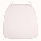 Chiavari Chair Cushion with 1.5" Thick Memory Foam and Ties Blush - Stylish Removable Cover for Comfort