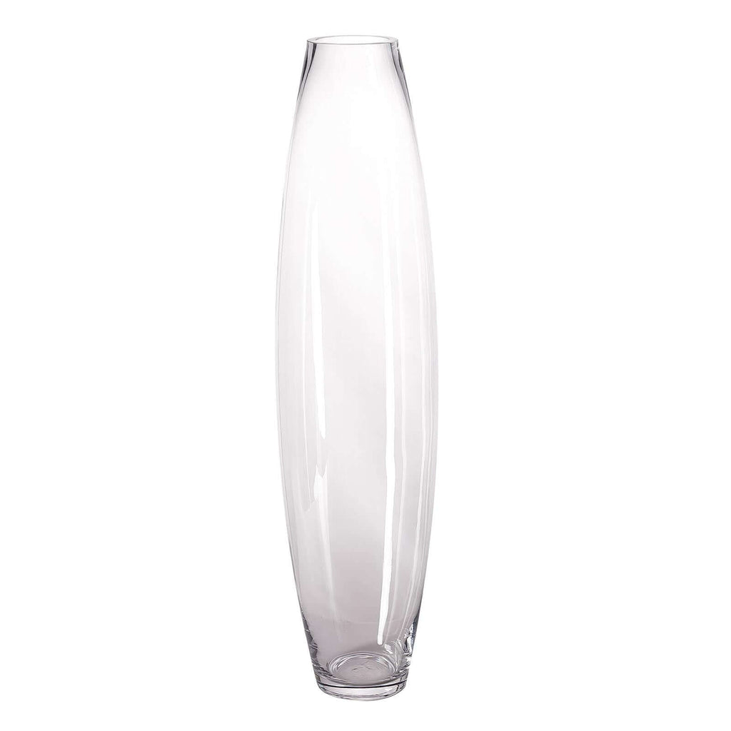 Glass Vase Cylinder Design Tapered Clear - Durable Heavy Duty Flower Centerpiece for Events 31"