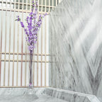 Glass Trumpet Floor Vase Reversible Clarinet Style Clear - Decorative Flower Centerpiece for Events 40"