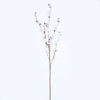 2 Branches 42" Tall White Artificial Silk Carnation Flower Stems