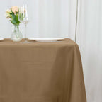 Polyester Square 70"x70" Tablecloth Taupe - Wrinkle-Resistant & Durable Table Cover