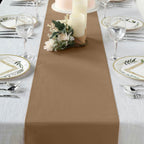Polyester 12"x108" Table Runner Taupe - Durable & Wrinkle-Resistant Table Decor