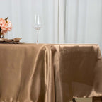 Satin Rectangular 60"x102" Tablecloth Taupe - Smooth and Lustrous Table Cover