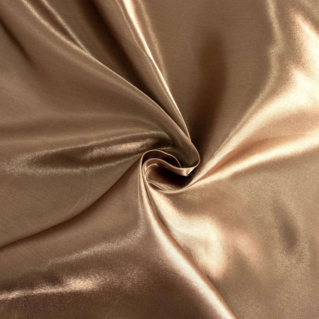 Satin Rectangular 60"x102" Tablecloth Taupe - Smooth and Lustrous Table Cover