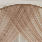 Taupe Sheer Backdrop Drape â€“ 5ftx32ft Wedding Arch & Ceiling Decor Panel, Wrinkle Free with Soft Shimmer - Bell Racket Store